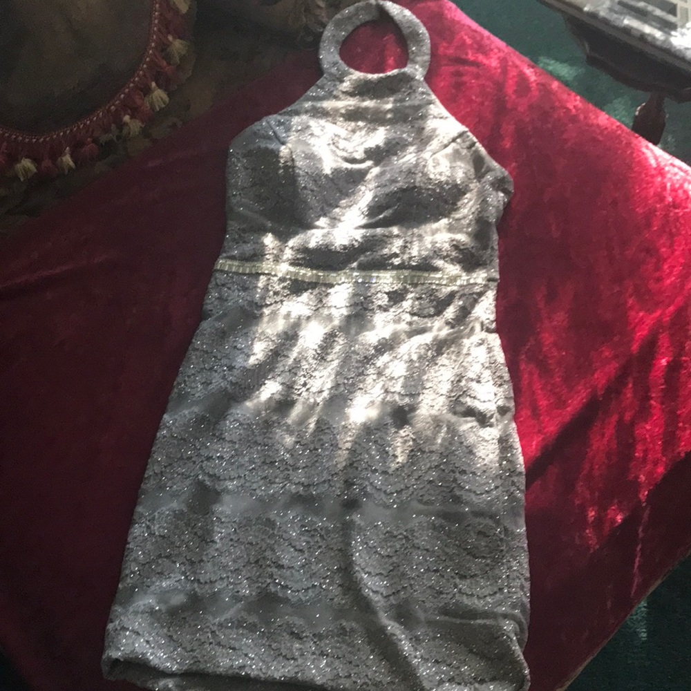Shimmering Gray Stunning Evening Dress. Size 1.